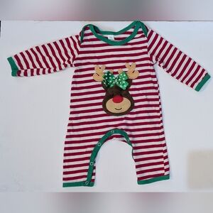 0-6 Months Reindeer Romper